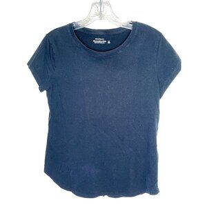 Abercrombie & Fitch Black Knotted Crew Tee Medium  85Z